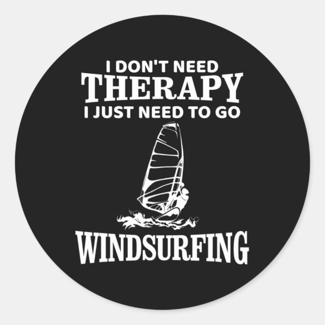 Windsurf  classic round sticker (Front)