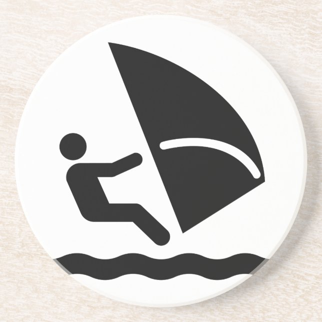Windsurf Symbol Coaster (Front)