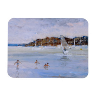 Windsurfer and Bathers Magnet