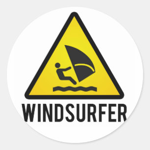 Windsurfer Classic Round Sticker