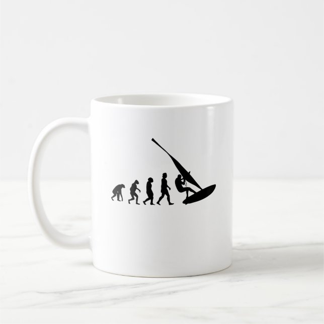 Windsurfer Evolution Windsurfing Surfer Windsurf Coffee Mug (Left)