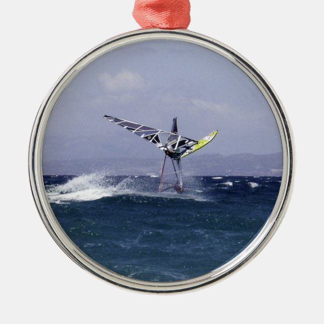 Windsurfer in the Air Ornament (Front)