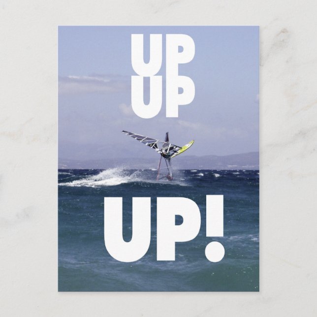 Windsurfer in the Air Postcard (Front)