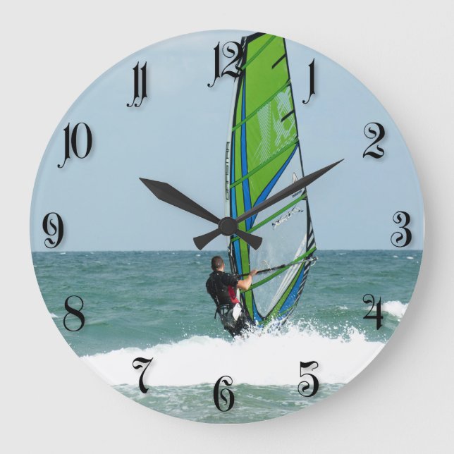 Windsurfer Large Clock (Front)