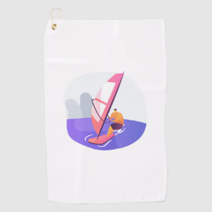 Windsurfer windsurfing golf towel