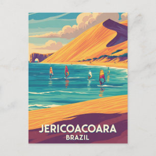 Windsurfers in Jericoacoara Brazil Travel Postcard