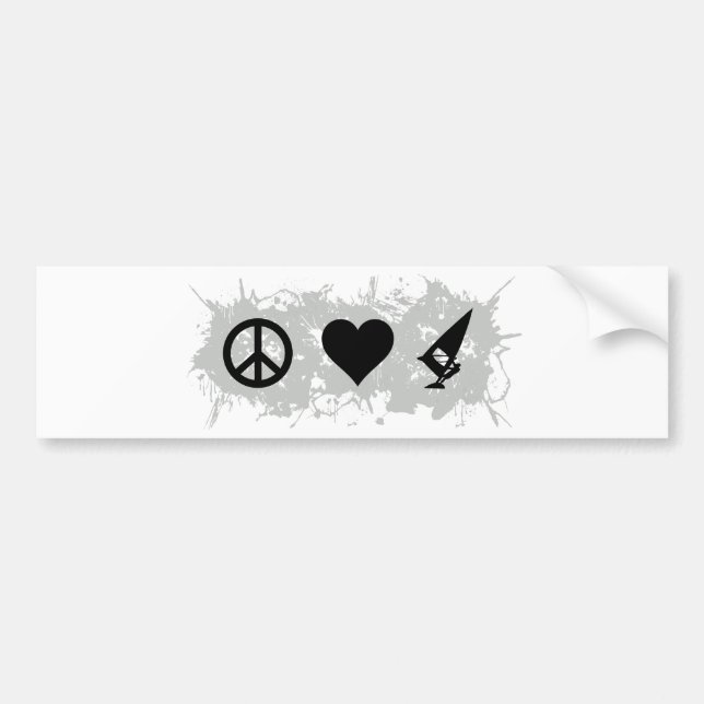 Windsurfing 1 bumper sticker (Front)