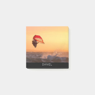 Windsurfing At Sunset Surfer Sailboarding Post-it Notes