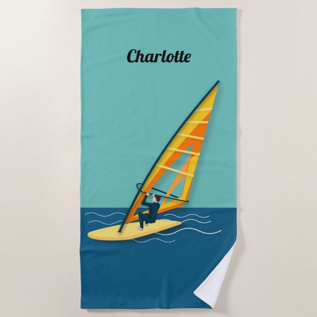 Windsurfing Beach Towel (Front)