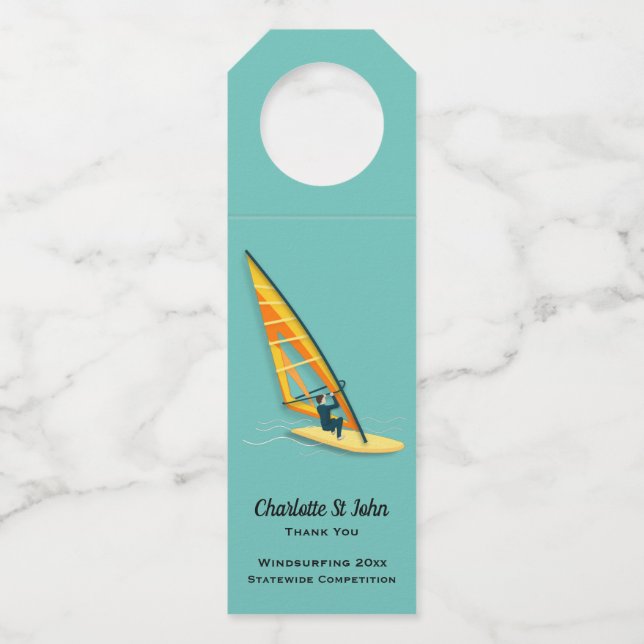 Windsurfing Bottle Tag (Front)