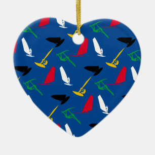 Windsurfing Ceramic Tree Decoration