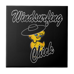 Windsurfing Chick #4 Tile