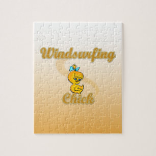 Windsurfing Chick Jigsaw Puzzle