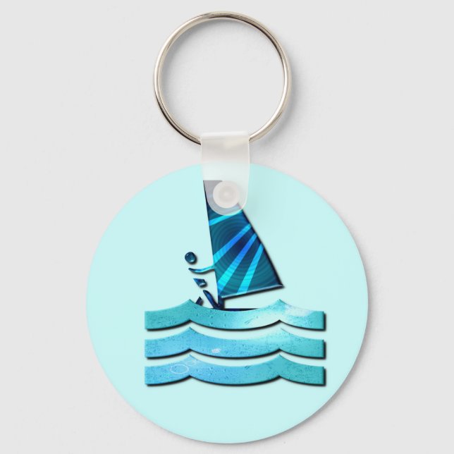 Windsurfing Design Keychain (Front)