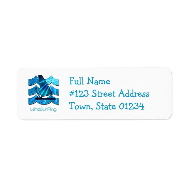 Windsurfing Design Return Address Label (Front)