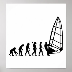Windsurfing evolution poster