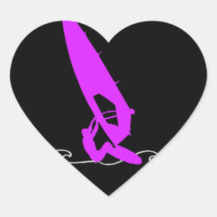WINDSURFING HEART STICKER