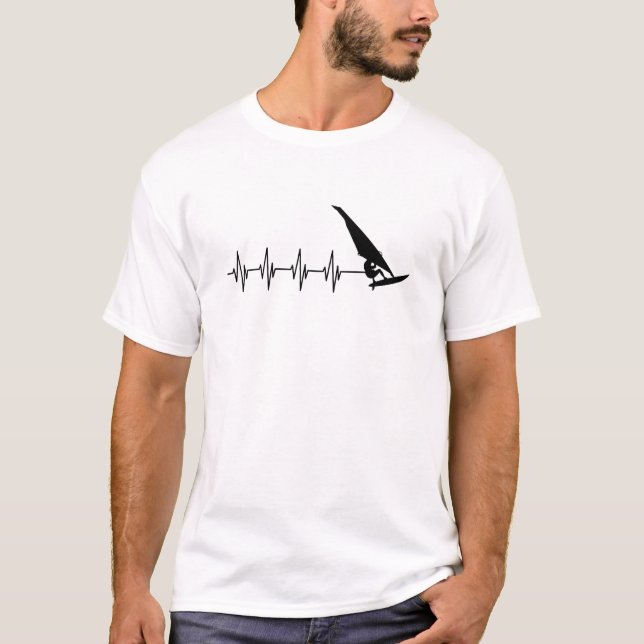 Windsurfing Heartbeat - Windsurf heartbeat T-Shirt (Front)