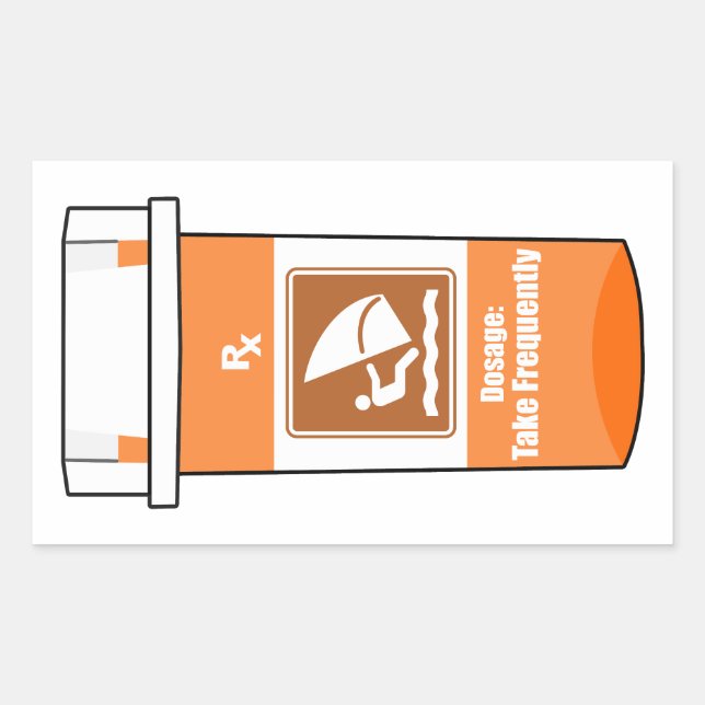Windsurfing Is My Drug Rectangular Sticker (Front)