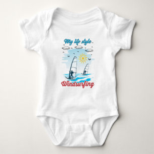 Windsurfing Is My Life Style Baby Bodysuit