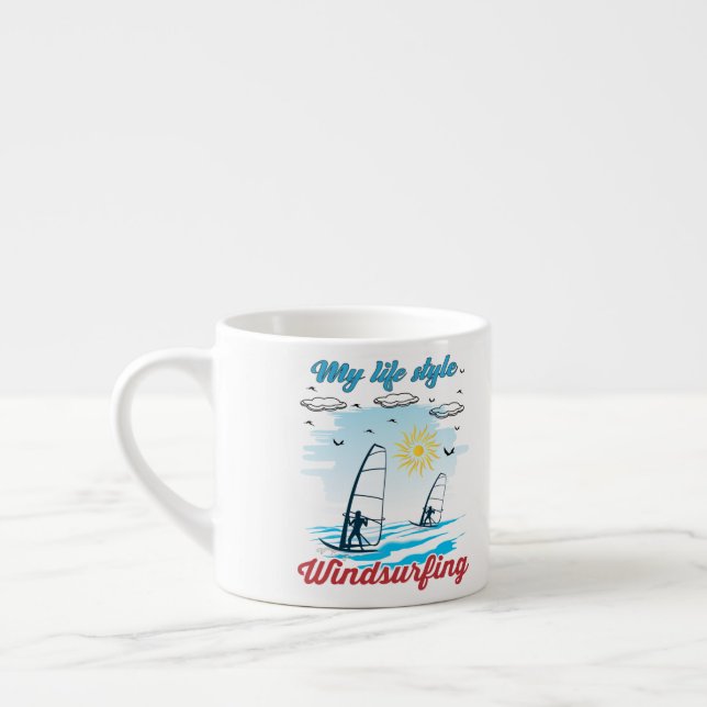 Windsurfing Is My Life Style Espresso Cup (Left)