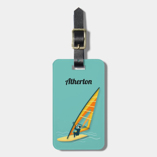Windsurfing Luggage Tag (Front Vertical)