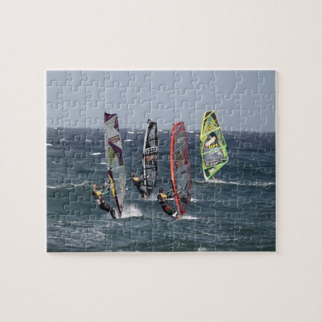 Windsurfing Ocean Waves Sports Surf Jigsaw Puzzle (Horizontal)