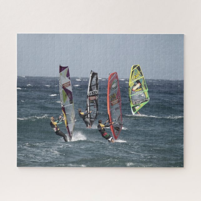 Windsurfing Ocean Waves Sports Surf Jigsaw Puzzle (Horizontal)