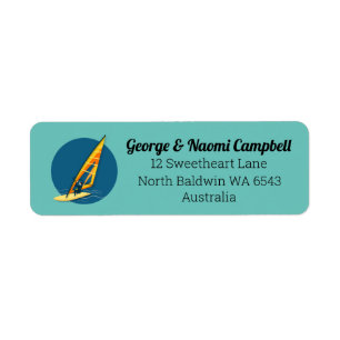 Windsurfing Return Address Label