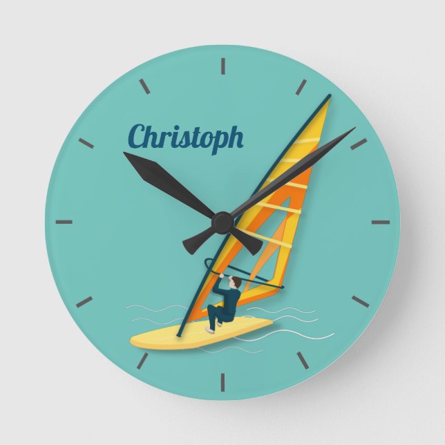 Windsurfing Round Clock (Front)