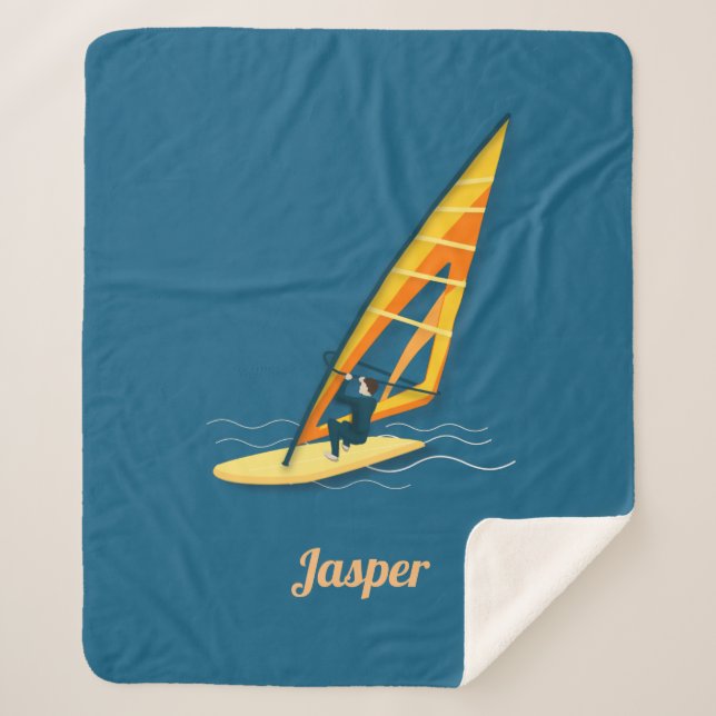 Windsurfing Sherpa Blanket (Front)