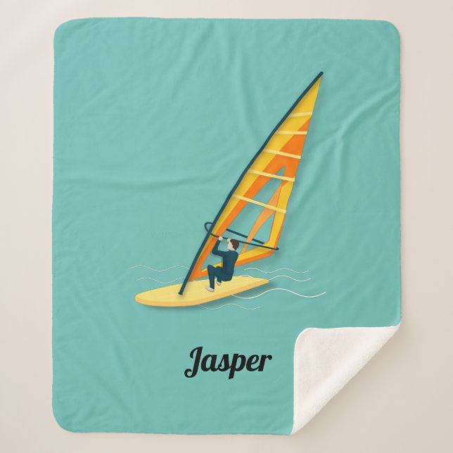 Windsurfing Sherpa Blanket (Front)