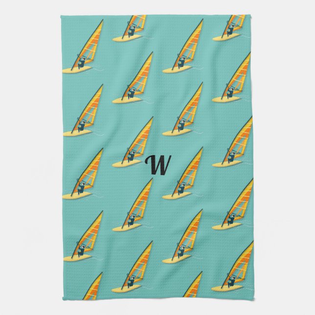 Windsurfing Tea Towel (Vertical)