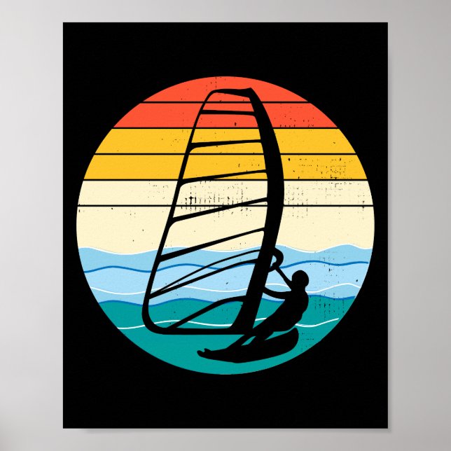 Windsurfing Windsurf Windsurfer Surf Water Sport Poster (Front)