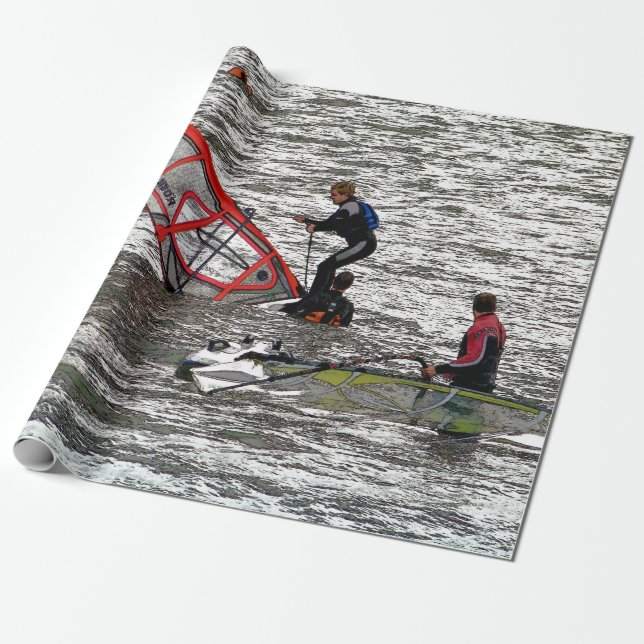 WINDSURFING WRAPPING PAPER (Unrolled)