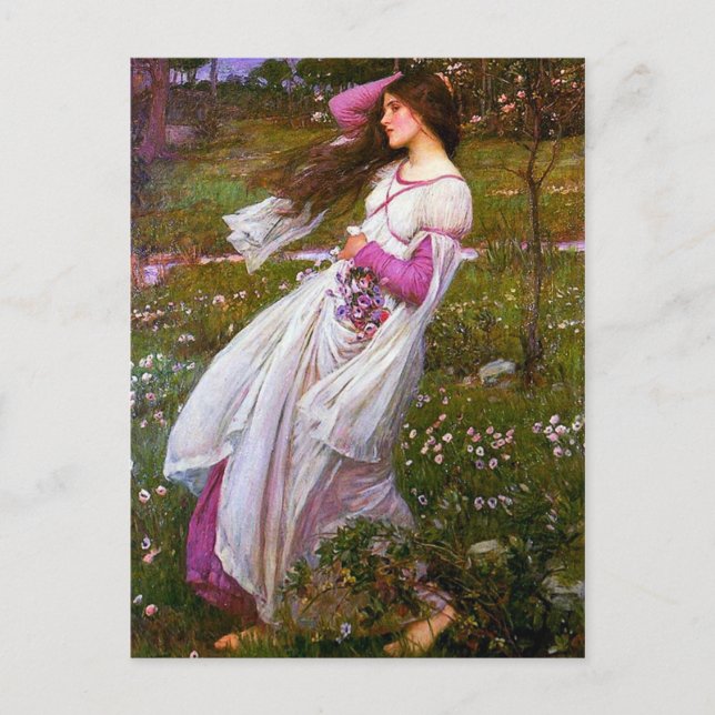 Windswept by John William Waterhouse Postcard (Front)