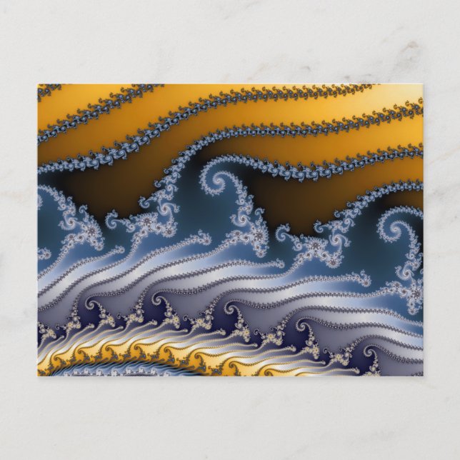 Windswept Fractal Art Postcard (Front)