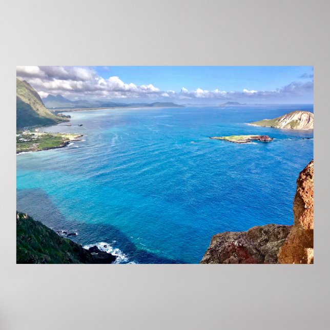 Windward Oahu Ocean Poster (Front)