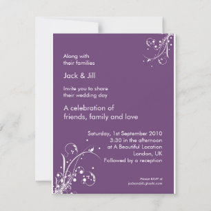 Windwhisp (grape) 4.25x5.25 invitation