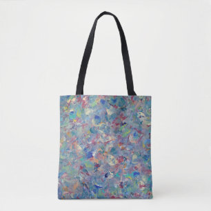 Windy Blues Abstract Art Tote Bag