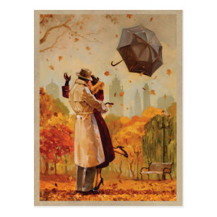 Windy City Kiss Postcard