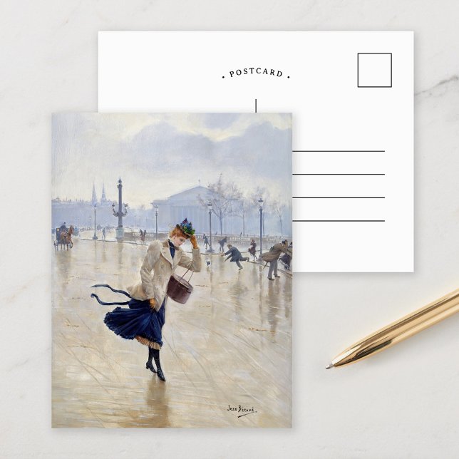 Windy Day | Jean Béraud Postcard (Creator Uploaded)