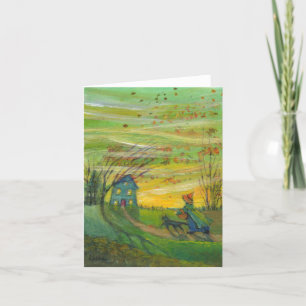 Windy Day Note Card