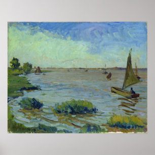 Windy Day on the Elbe, 1911 Poster