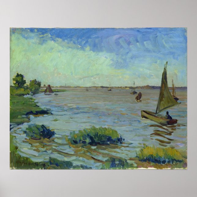 Windy Day on the Elbe, 1911 Poster (Front)