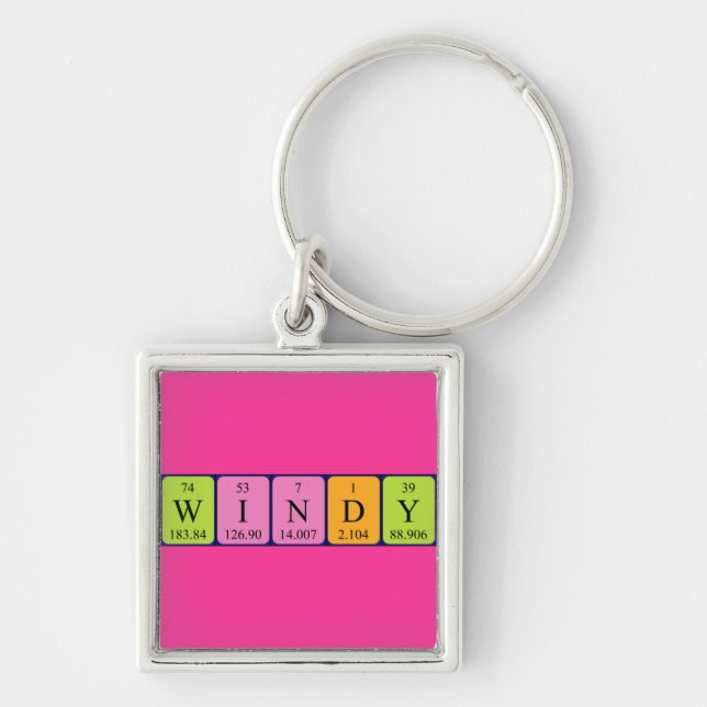 Windy periodic table name keyring (Front)