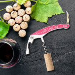 Wine a Little Laugh A Lot Party Corkscrew<br><div class="desc">Wine corkscrew is personalised with your initials and text "Wine a Little,  Laugh A Lot" on hot pink. Great for yourself or to give as gifts for any occasion - birthday,  bachelorette party,  rehearsal dinner and more.</div>