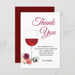 wine, adult, thank you card