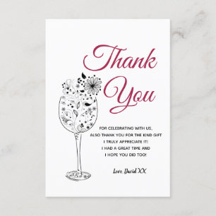 wine, adult, thank you card