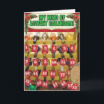 Wine Advent Calendar Christmas Funny Paper Card<br><div class="desc">The countdown begins! Merry Christmas!</div>